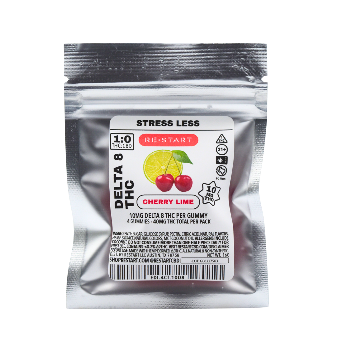 Delta 8 THC 10MG Gummies Cherry Limeade 4-ct
